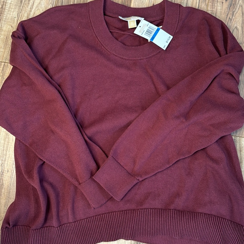 Michael kors mens sweater brand new in maroon color. Size XL with tags